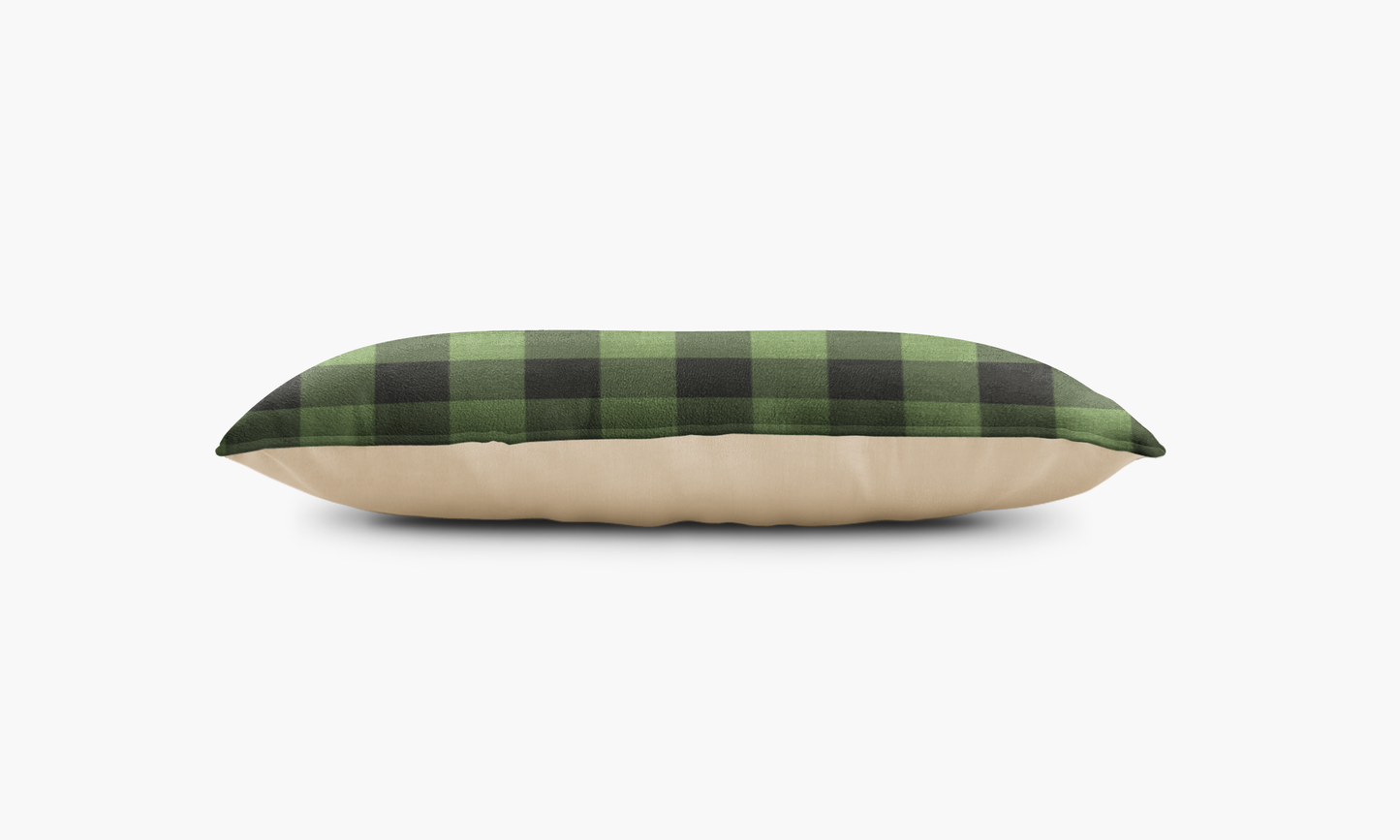 THE GREEN PLAID & PAWS DOG BED