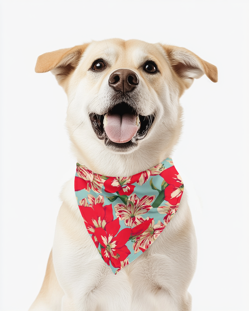 Holly Jolly Bloom Pet Bandana