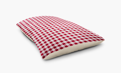 THE LULU RED PLAID PAWSOME DOG BED